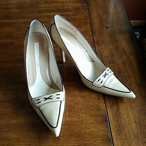 Via Spiga Italian leather beige heels